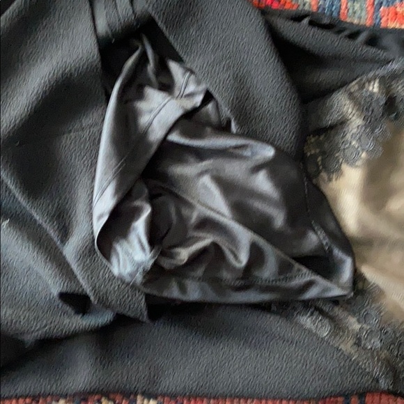 Black David Meister Cocktail Dress w/ Lace Details - Picture 10 of 12